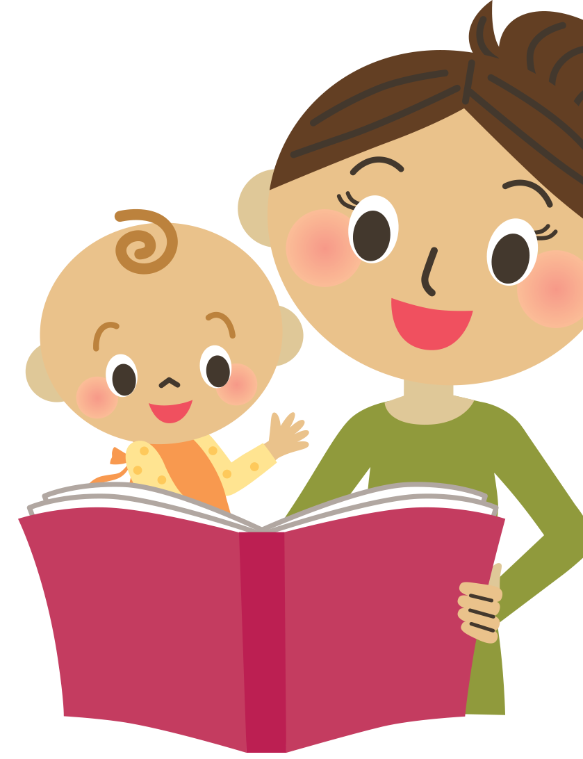 mom reading with child